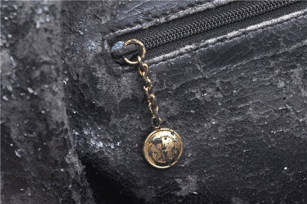 Authentic GUCCI Bamboo 2way Shoulder Hand Bag Leather 0000289 Black Junk 0973G