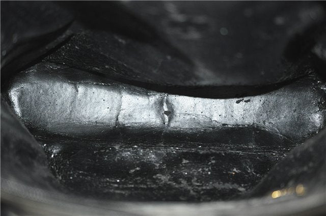 Authentic GUCCI Bamboo 2way Shoulder Hand Bag Leather 0000289 Black Junk 0973G