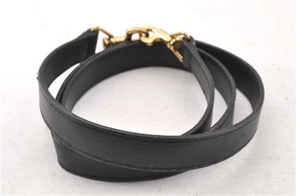 Authentic GUCCI Bamboo 2way Shoulder Hand Bag Leather 0000289 Black Junk 0973G