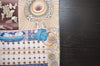 Authentic HERMES Carre 90 Scarf "Parures de Samourais" Silk Blue Black Box 0973I