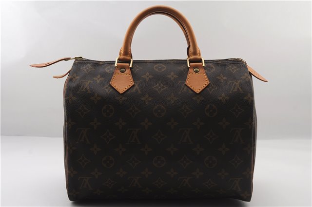 Authentic Louis Vuitton Monogram Speedy 30 Hand Boston Bag M41526 LV 0976F