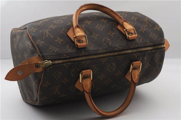 Authentic Louis Vuitton Monogram Speedy 30 Hand Boston Bag M41526 LV 0976F