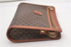 Authentic CELINE Macadam Blason Pattern Clutch Hand Bag PVC Leather Brown 0976G