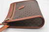 Authentic CELINE Macadam Blason Pattern Clutch Hand Bag PVC Leather Brown 0976G