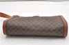 Authentic CELINE Macadam Blason Pattern Clutch Hand Bag PVC Leather Brown 0976G