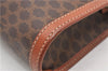 Authentic CELINE Macadam Blason Pattern Clutch Hand Bag PVC Leather Brown 0976G