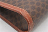 Authentic CELINE Macadam Blason Pattern Clutch Hand Bag PVC Leather Brown 0976G