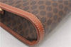 Authentic CELINE Macadam Blason Pattern Clutch Hand Bag PVC Leather Brown 0976G
