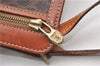Authentic CELINE Macadam Blason Pattern Clutch Hand Bag PVC Leather Brown 0976G