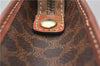 Authentic CELINE Macadam Blason Pattern Clutch Hand Bag PVC Leather Brown 0976G