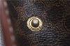 Authentic CELINE Macadam Blason Pattern Clutch Hand Bag PVC Leather Brown 0976G