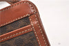 Authentic CELINE Macadam Blason Pattern Clutch Hand Bag PVC Leather Brown 0976G