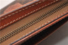 Authentic CELINE Macadam Blason Pattern Clutch Hand Bag PVC Leather Brown 0976G