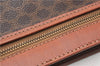 Authentic CELINE Macadam Blason Pattern Clutch Hand Bag PVC Leather Brown 0976G