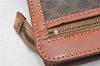 Authentic CELINE Macadam Blason Pattern Clutch Hand Bag PVC Leather Brown 0976G