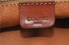 Authentic CELINE Macadam Blason Pattern Clutch Hand Bag PVC Leather Brown 0976G