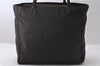 Authentic PRADA Nylon Tote Hand Bag Purse Brown 0977D