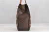 Authentic CELINE Macadam Blason Shoulder Tote Bag PVC Leather Brown 0977G