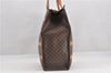 Authentic CELINE Macadam Blason Shoulder Tote Bag PVC Leather Brown 0977G