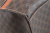 Authentic CELINE Macadam Blason Shoulder Tote Bag PVC Leather Brown 0977G