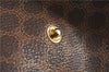 Authentic CELINE Macadam Blason Shoulder Tote Bag PVC Leather Brown 0977G