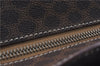 Authentic CELINE Macadam Blason Shoulder Tote Bag PVC Leather Brown 0977G
