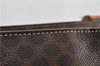 Authentic CELINE Macadam Blason Shoulder Tote Bag PVC Leather Brown 0977G