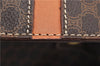 Authentic CELINE Macadam Blason Shoulder Tote Bag PVC Leather Brown 0977G