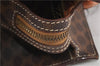 Authentic CELINE Macadam Blason Shoulder Tote Bag PVC Leather Brown 0977G