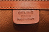 Authentic CELINE Macadam Blason Shoulder Tote Bag PVC Leather Brown 0977G