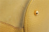 Authentic GUCCI Vintage Bamboo 2Way Shoulder Bag Suede Leather Yellow 0978D
