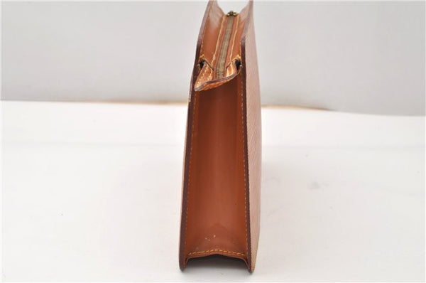 Authentic Louis Vuitton Epi Pochette Homme Clutch Hand Bag Brown M52528 LV 0978G