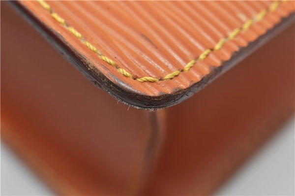 Authentic Louis Vuitton Epi Pochette Homme Clutch Hand Bag Brown M52528 LV 0978G