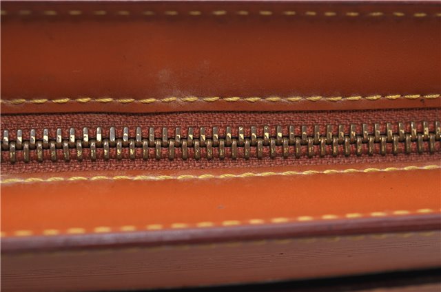 Authentic Louis Vuitton Epi Pochette Homme Clutch Hand Bag Brown M52528 LV 0978G