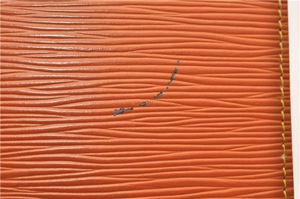 Authentic Louis Vuitton Epi Pochette Homme Clutch Hand Bag Brown M52528 LV 0978G