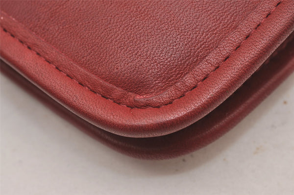 Authentic OLD COACH Vintage Pouch Purse Leather Red 0978I