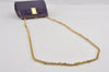 Authentic Salvatore Ferragamo Vara Shoulder Cross Body Bag Leather Purple 0979I