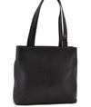 Authentic BURBERRY Vintage Leather Shoulder Tote Bag Black 0981D