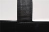 Authentic BURBERRY Vintage Leather Shoulder Tote Bag Black 0981D