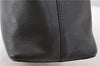 Authentic BURBERRY Vintage Leather Shoulder Tote Bag Black 0981D