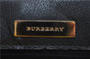 Authentic BURBERRY Vintage Leather Shoulder Tote Bag Black 0981D