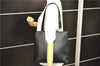 Authentic BURBERRY Vintage Leather Shoulder Tote Bag Black 0981D