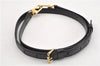 Authentic Louis Vuitton Leather Shoulder Strap Black 40.6-47.2" LV 0981G