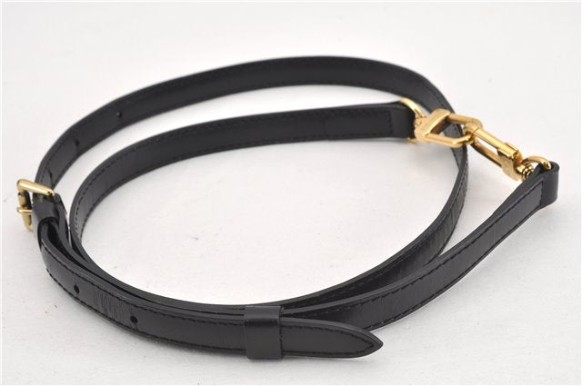 Authentic Louis Vuitton Leather Shoulder Strap Black 40.6-47.2