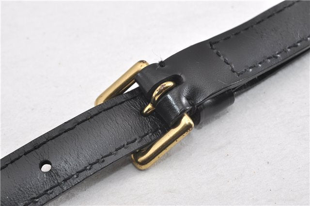 Authentic Louis Vuitton Leather Shoulder Strap Black 40.6-47.2