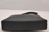 Authentic Salvatore Ferragamo Gancini Vintage Leather Shoulder Bag Black 0981I