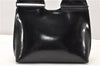 Authentic GUCCI Vintage Shoulder Hand Bag Purse Enamel Black 0982G