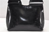 Authentic GUCCI Vintage Shoulder Hand Bag Purse Enamel Black 0982G