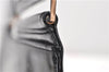 Authentic GUCCI Vintage Shoulder Hand Bag Purse Enamel Black 0982G