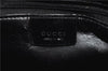 Authentic GUCCI Vintage Shoulder Hand Bag Purse Enamel Black 0982G